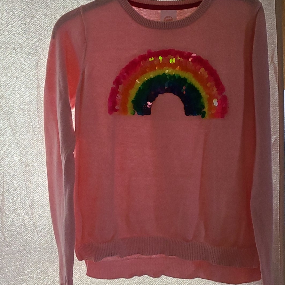 Rainbow sequin Pink sweater